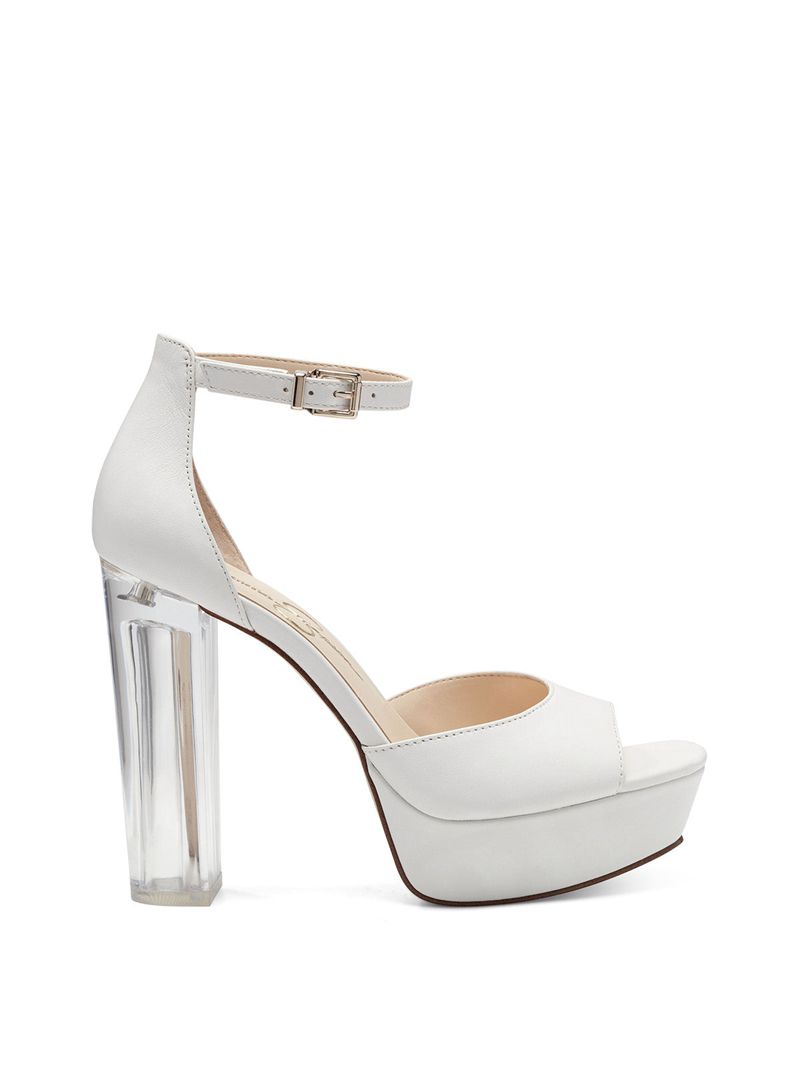 Women\'s Jessica Simpson Pisila Sandals White | KHBVT-9601