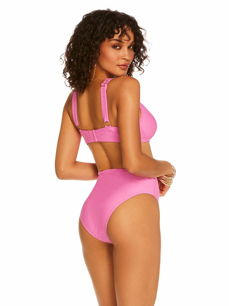 Women's Jessica Simpson Pretty Bikini Tops Pink | LFPNY-2907