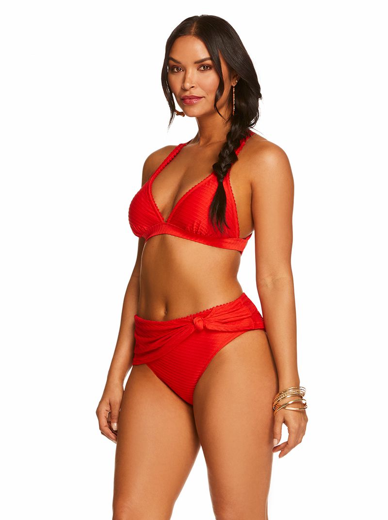 Women's Jessica Simpson Pretty Bikini Tops Orange | TQHGJ-0594