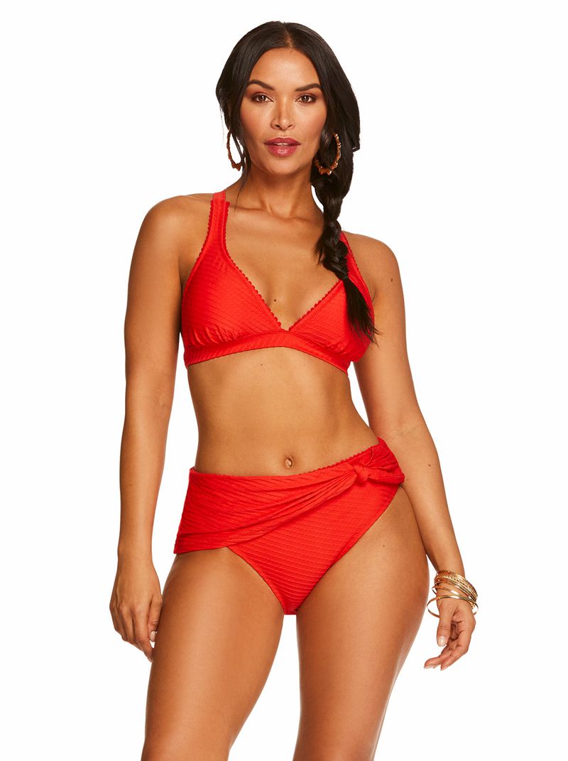 Women\'s Jessica Simpson Pretty Bikini Tops Orange | TQHGJ-0594