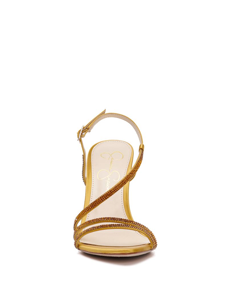 Women's Jessica Simpson Py Sandals Gold | MTKHS-5083