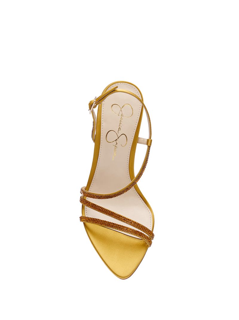 Women's Jessica Simpson Py Sandals Gold | MTKHS-5083