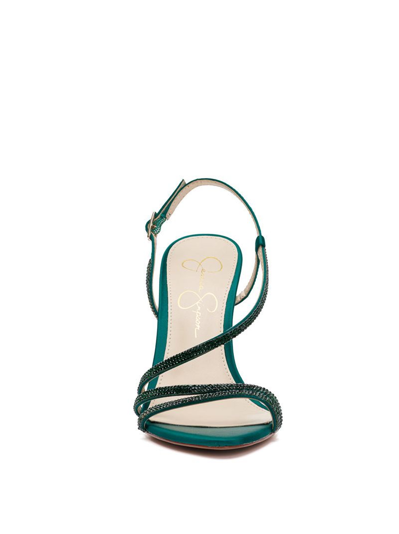 Women's Jessica Simpson Py Sandals Green | NZRUL-1987