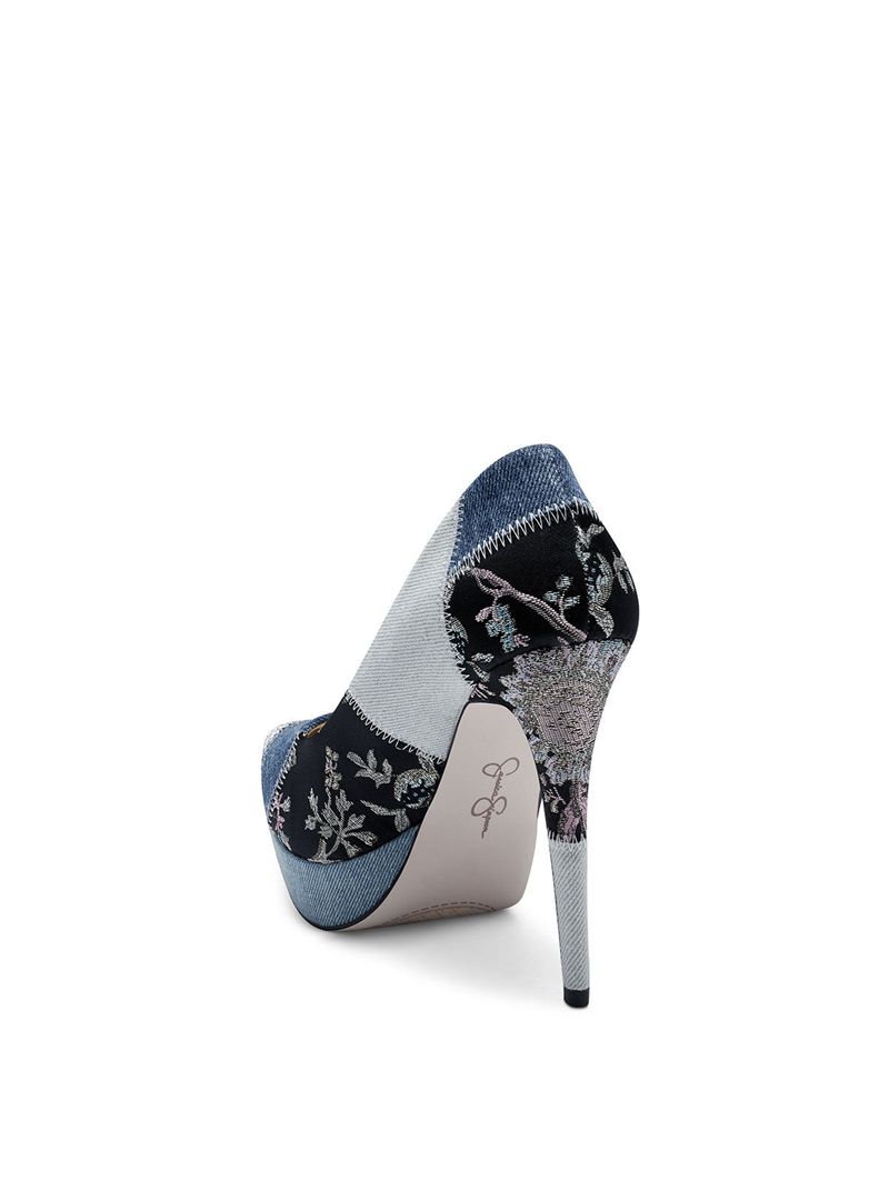 Women's Jessica Simpson R Platform Shoes Blue Grey | PKGVO-9364