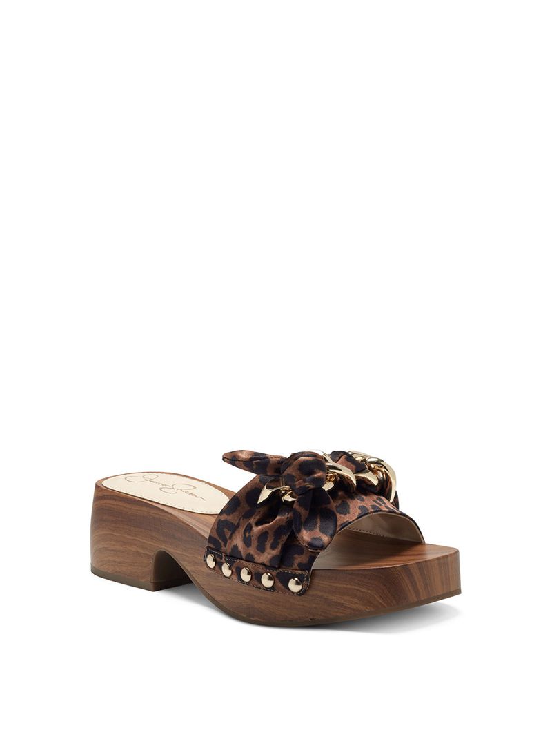 Women's Jessica Simpson Resima Sandals Beige Leopard | YSCBH-2406