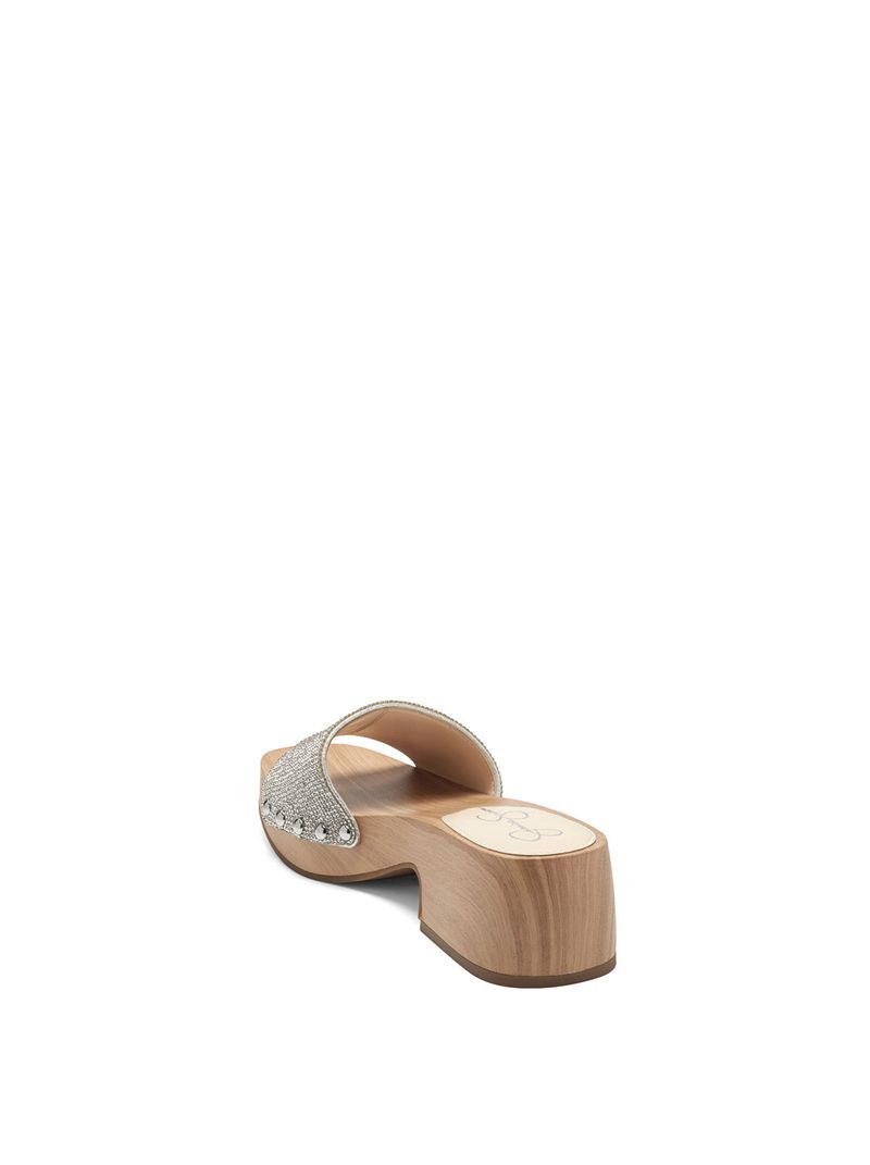 Women's Jessica Simpson Rexile Slides Silver Blue Grey | BWQKS-5670