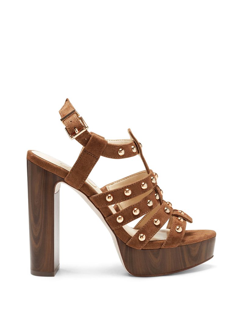 Women's Jessica Simpson Rienne Platform Shoes Brown | CFUJX-9047