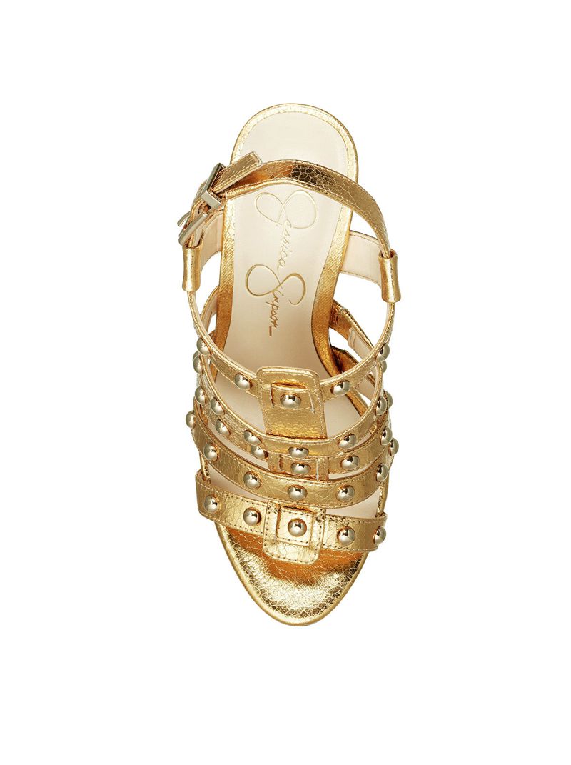 Women's Jessica Simpson Rienne Sandals Gold | XOMRS-8236