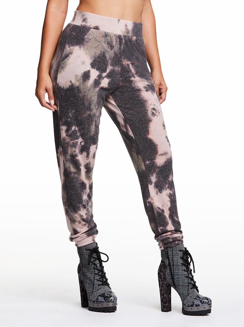 Women's Jessica Simpson Riya Tie dye Bottoms Grey / Black | TNCRV-5128