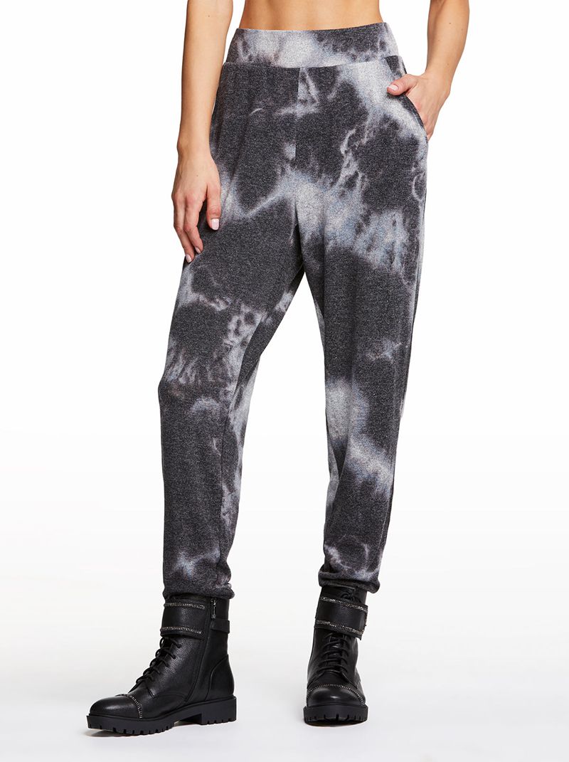 Women\'s Jessica Simpson Riya Tie dye Loungewear Black | FZXMT-8740