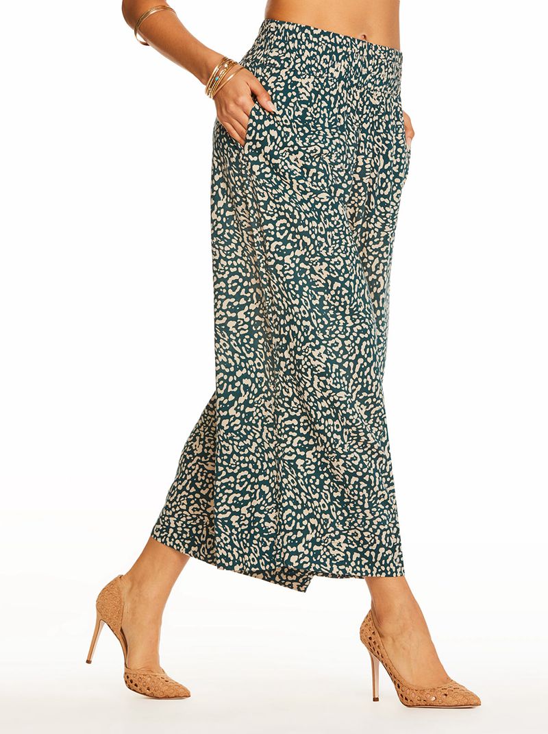 Women's Jessica Simpson Rosalie Wide Leg Bottoms Deep Turquoise | GYXPF-4819