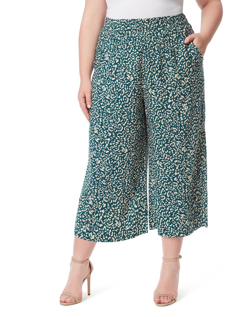 Women's Jessica Simpson Rosalie Wide Leg Bottoms Deep Turquoise | GYXPF-4819