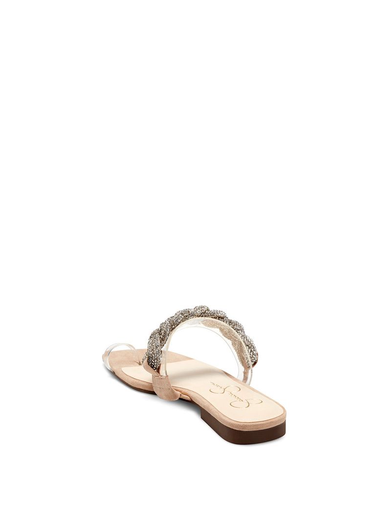 Women's Jessica Simpson Row Flat Shoes Transparent | DRLFC-2640