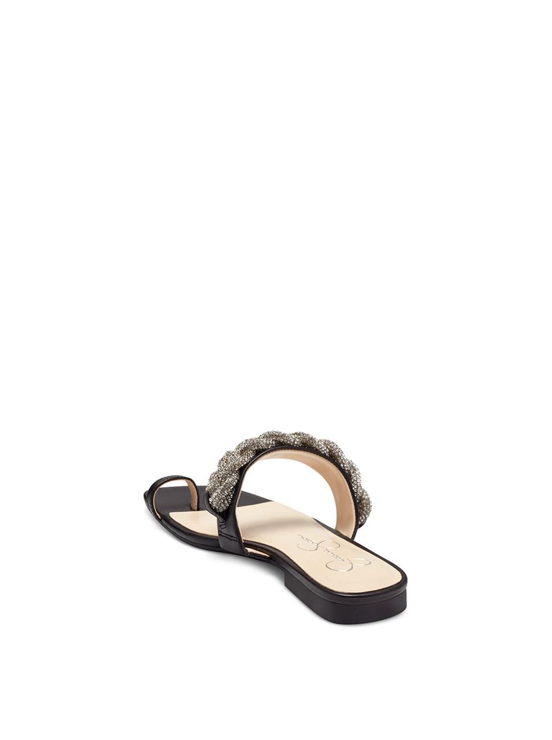 Women's Jessica Simpson Row Sandals Black | TDEOI-8506