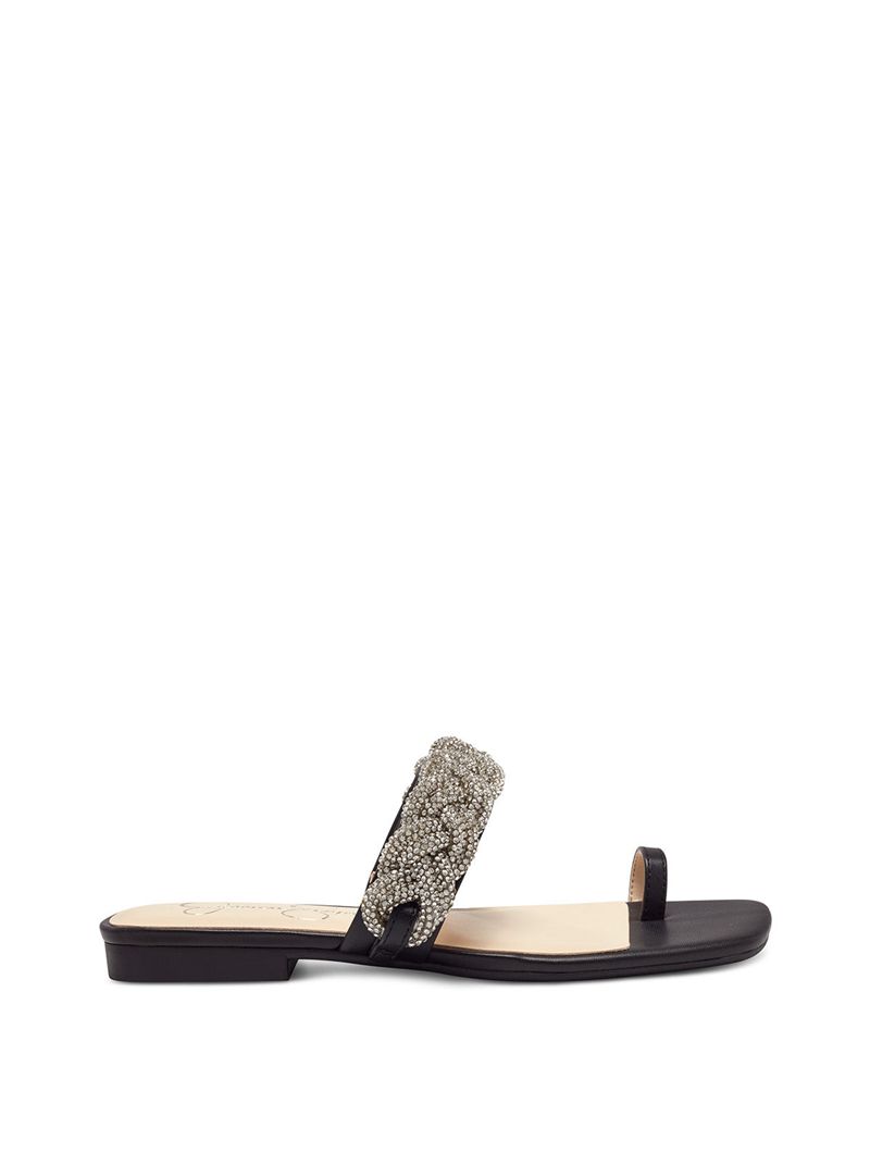 Women\'s Jessica Simpson Row Sandals Black | TDEOI-8506