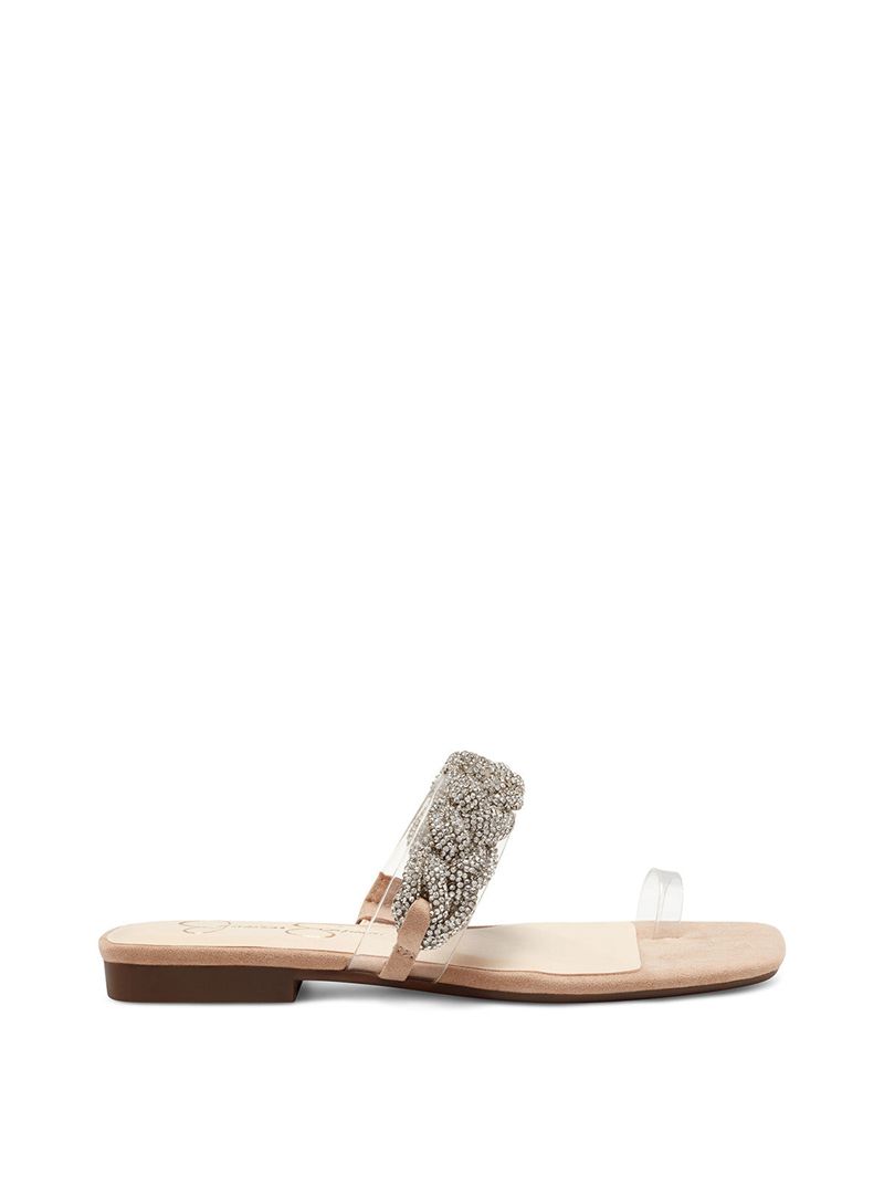 Women\'s Jessica Simpson Row Slides Transparent | KYNPL-4106