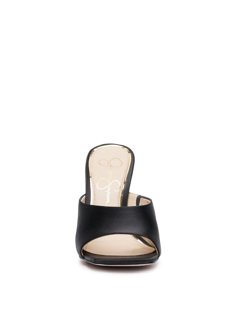 Women's Jessica Simpson Sanaa Slides Black | DFJIT-6782