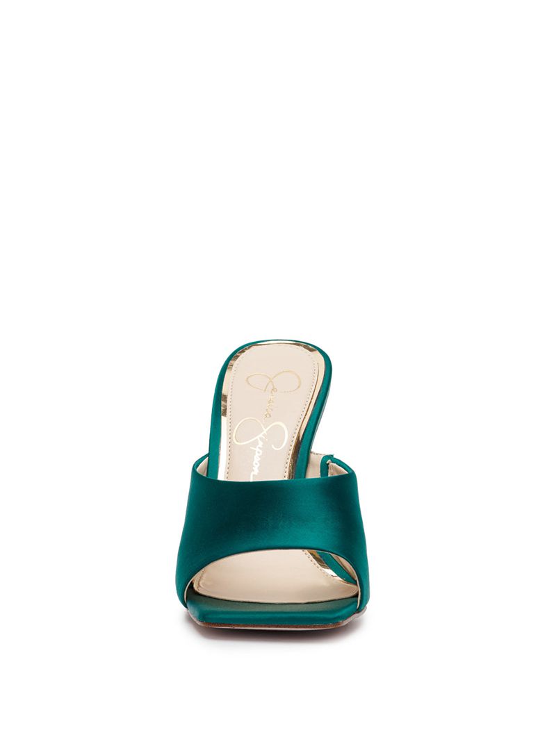 Women's Jessica Simpson Sanaa Slides Green | MURVF-6938