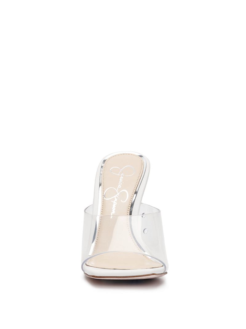 Women's Jessica Simpson Sanaa Slides Transparent | MNSAU-3710