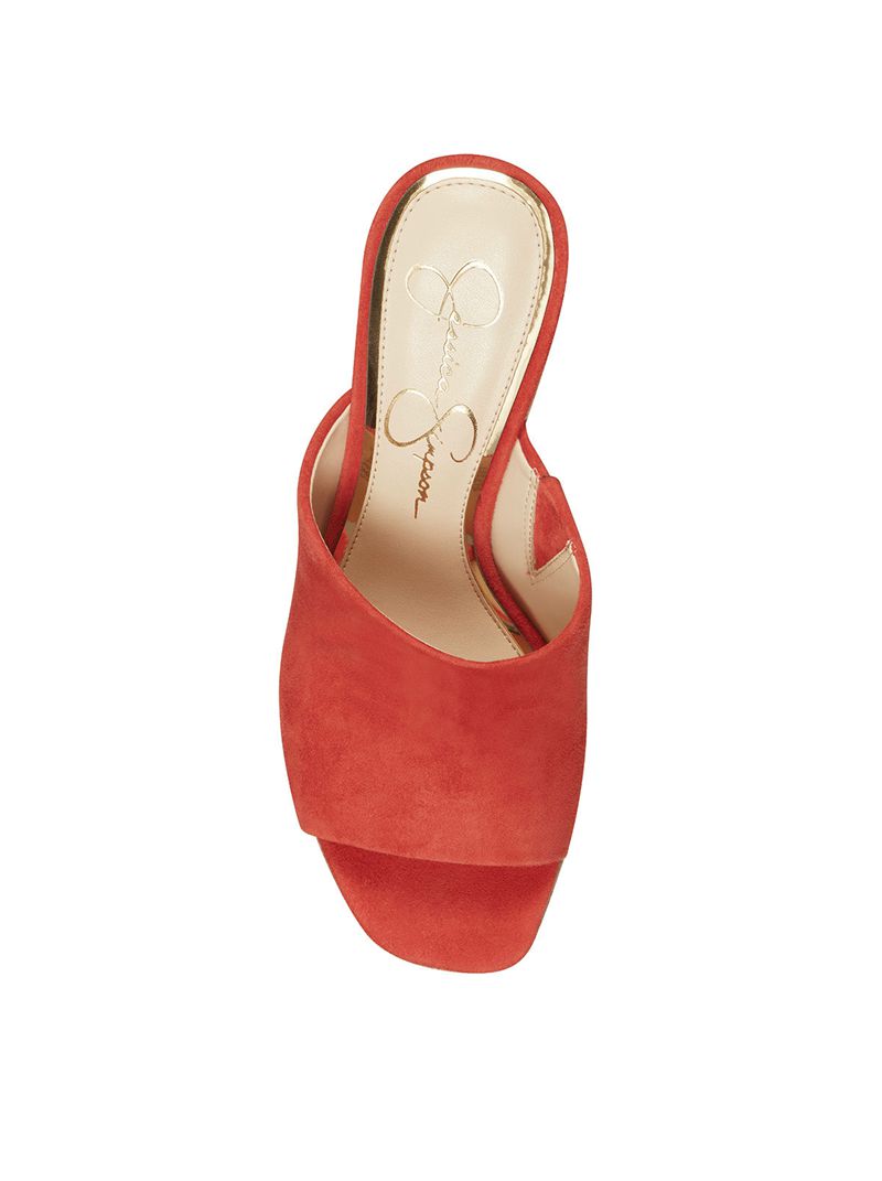 Women's Jessica Simpson Shantelle Slides Orange | HRUTW-2315