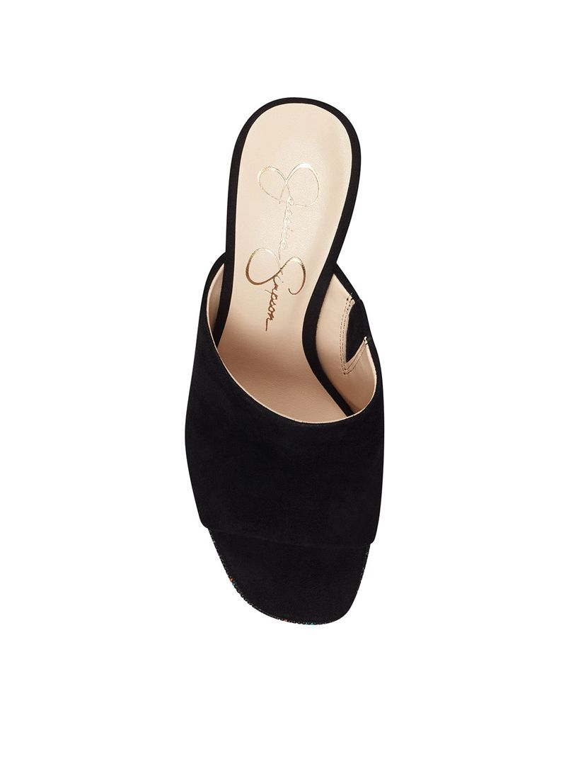 Women's Jessica Simpson Shantelle Slides Black | NIVHL-8265