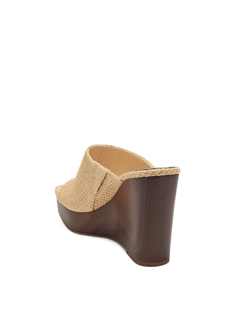 Women's Jessica Simpson Shantelle Wedges Beige | QKAUG-6981