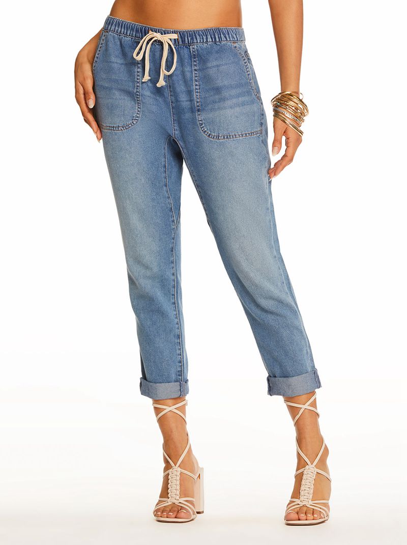 Women\'s Jessica Simpson Shayna Boyfriend Jeans Blue | MOWVD-7395