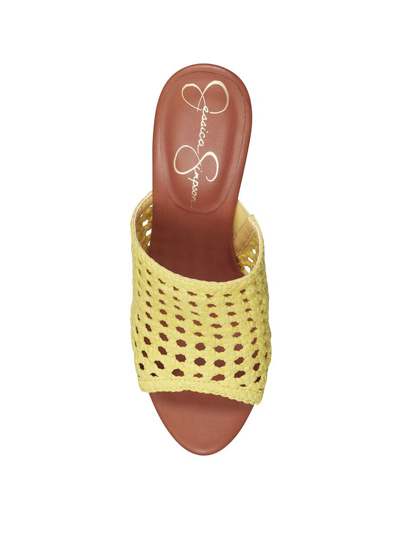 Women's Jessica Simpson Shelbie Platform Shoes Yellow | LXHMF-4960