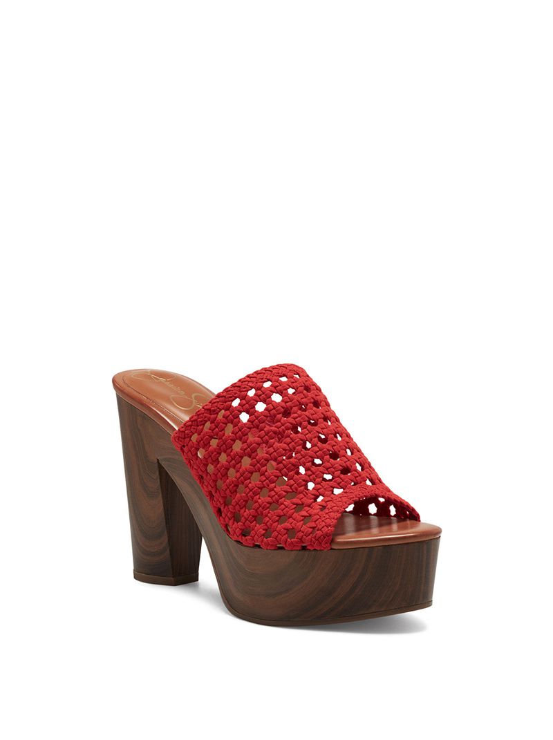 Women's Jessica Simpson Shelbie Platform Shoes Red | WDQVC-4195