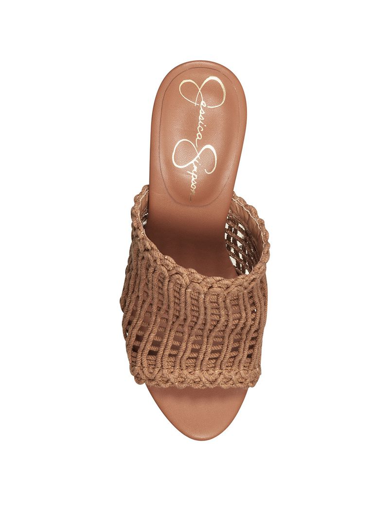 Women's Jessica Simpson Shelbie Sandals Beige | BZNRK-0856