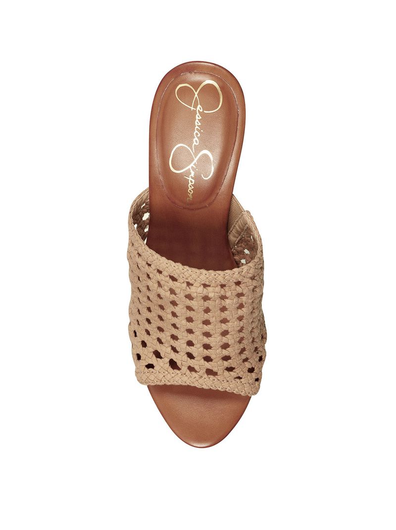 Women's Jessica Simpson Shelbie Sandals Beige | IEYQS-8514