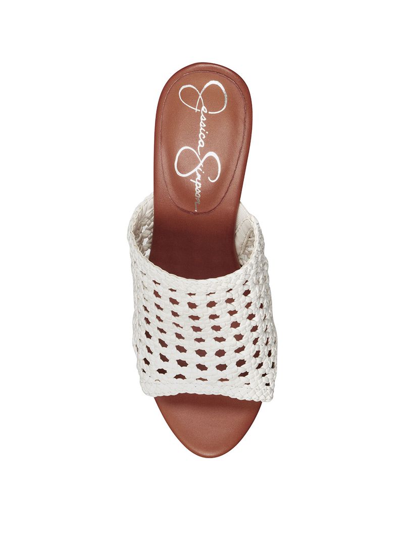 Women's Jessica Simpson Shelbie Sandals White | KCRPF-9143