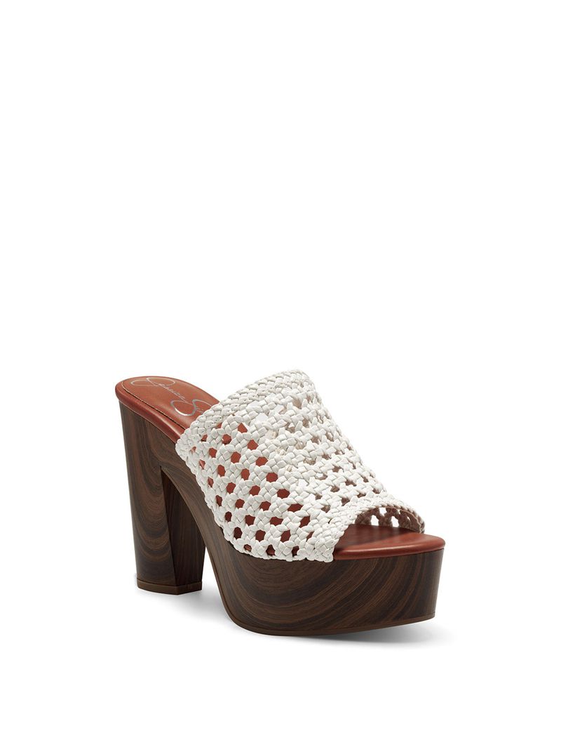 Women's Jessica Simpson Shelbie Slides White | BJOQZ-1436