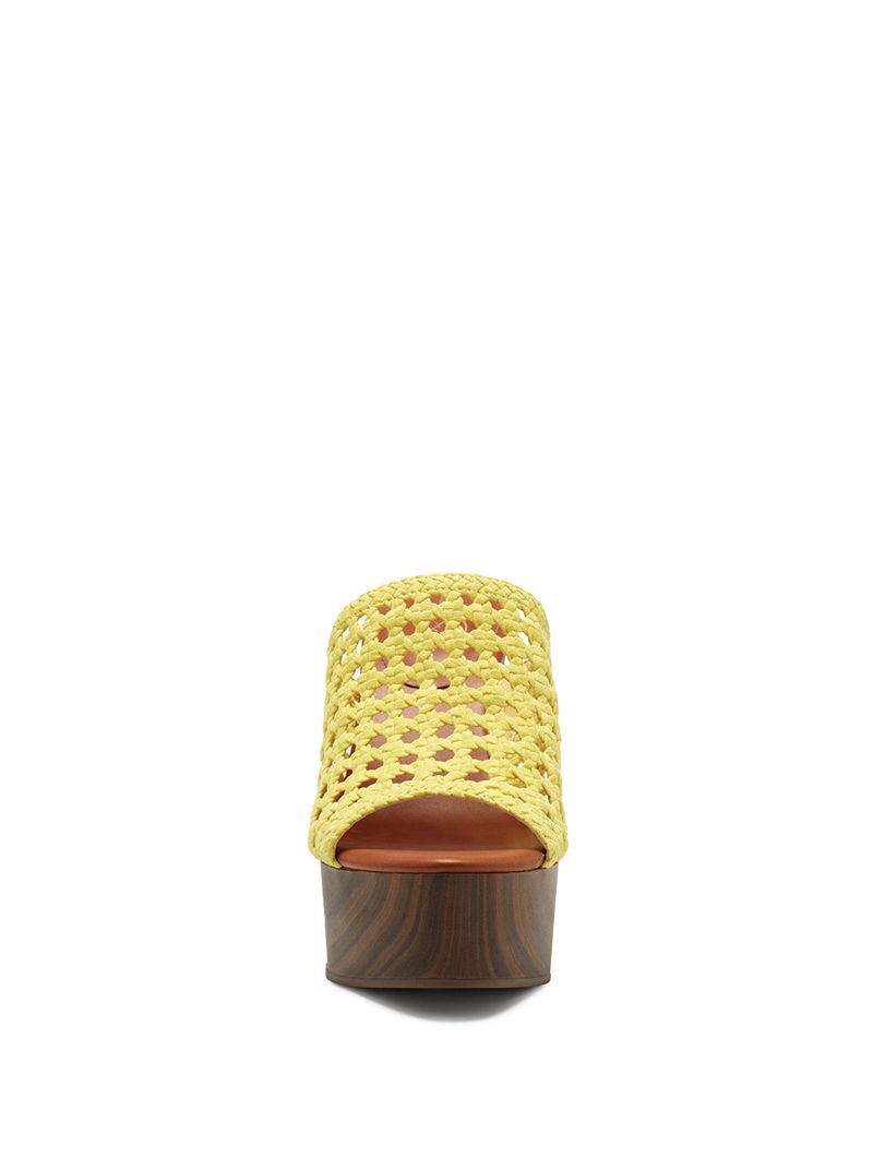 Women's Jessica Simpson Shelbie Slides Yellow | WSBVX-9532