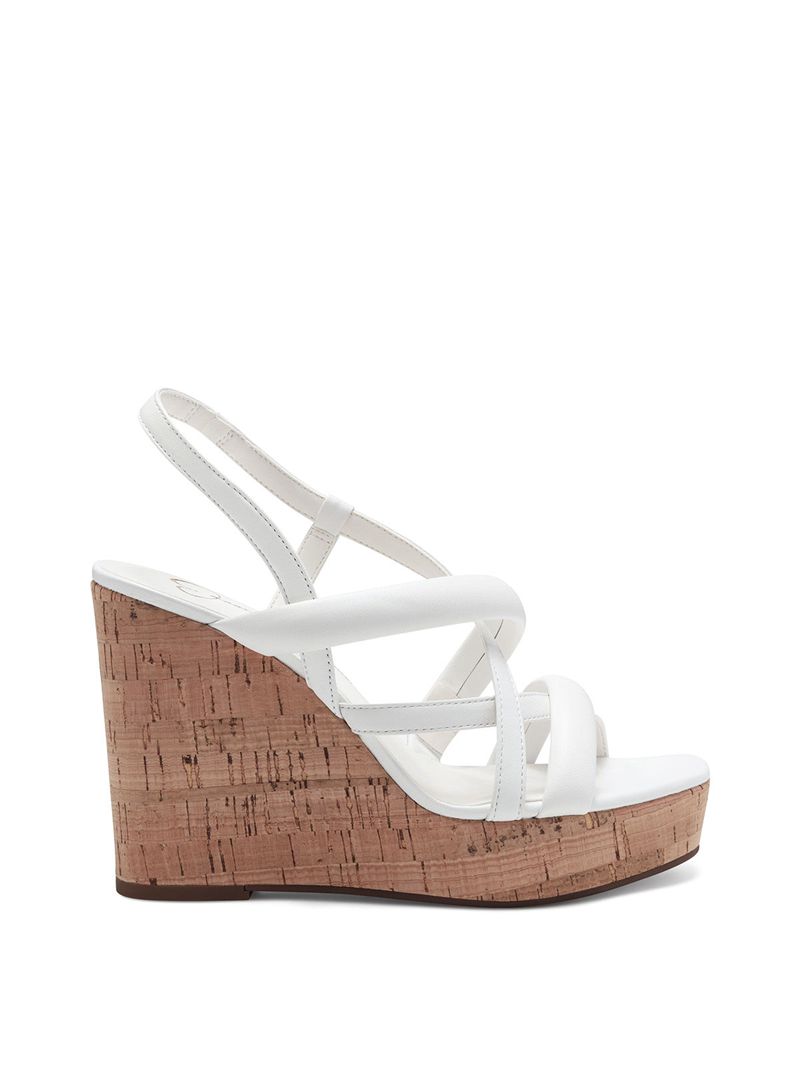 Women\'s Jessica Simpson Sim Platform Shoes White | EHDIQ-5072