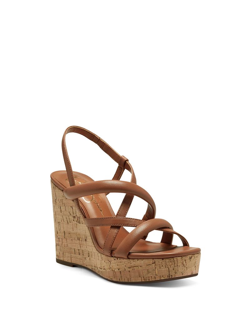 Women's Jessica Simpson Sim Platform Shoes Brown | FLDUR-3106