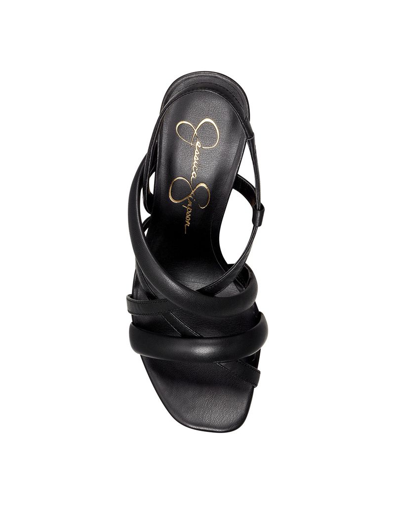 Women's Jessica Simpson Sim Slides Black | PIQZD-9342