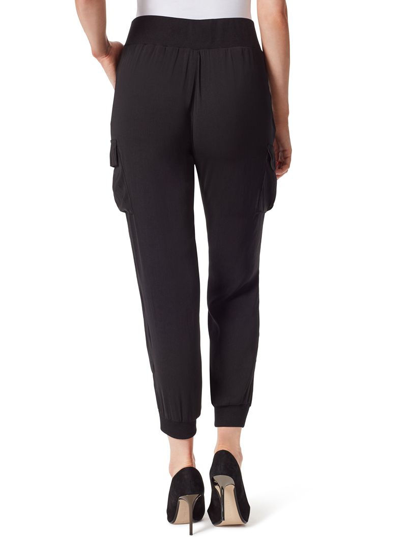 Women's Jessica Simpson Soft Utility Bottoms Black | HMIBZ-2965