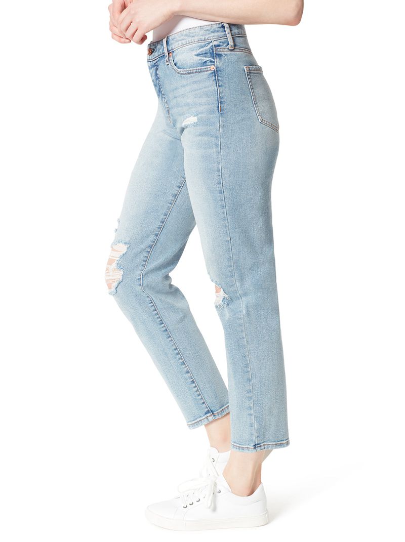 Women's Jessica Simpson Spotlight High Rise Straight Bottoms Blue | DGHWR-0185