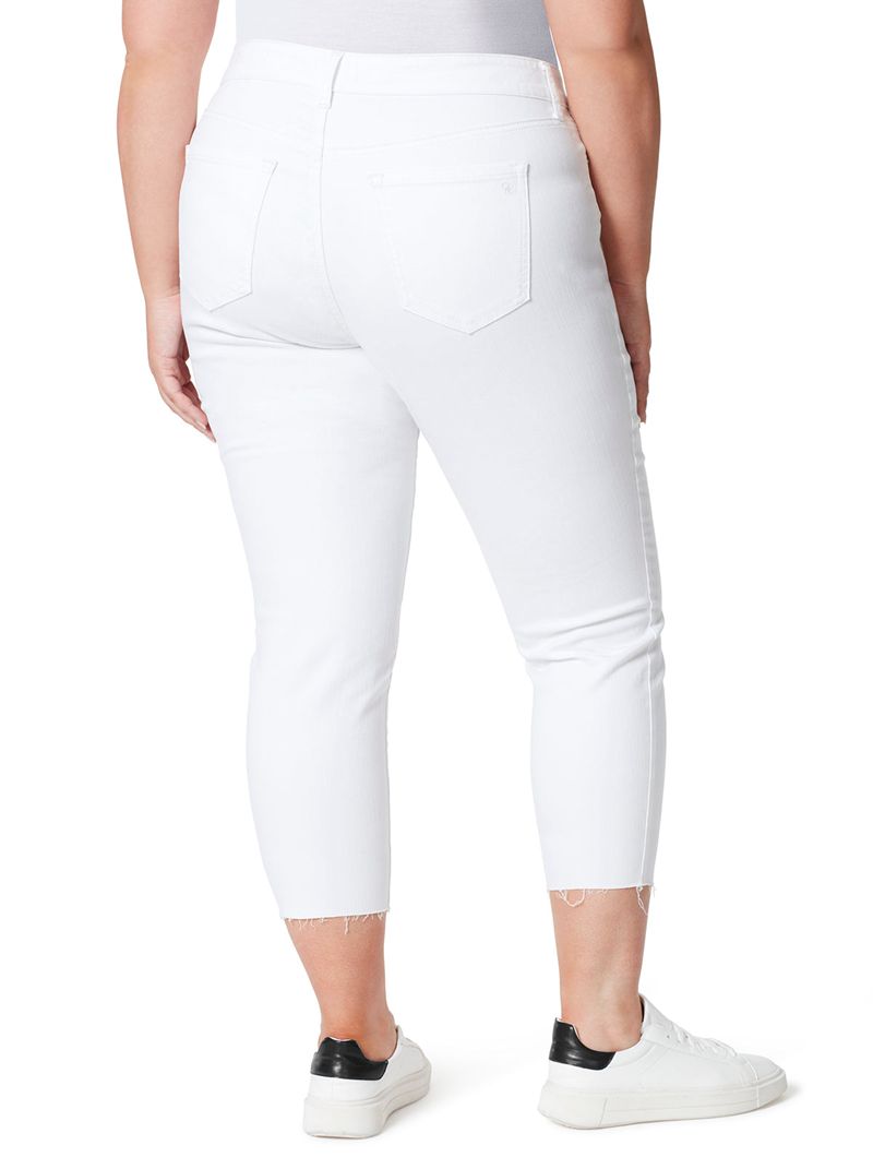 Women's Jessica Simpson Spotlight High Rise Straight Bottoms White | IXJYV-8605