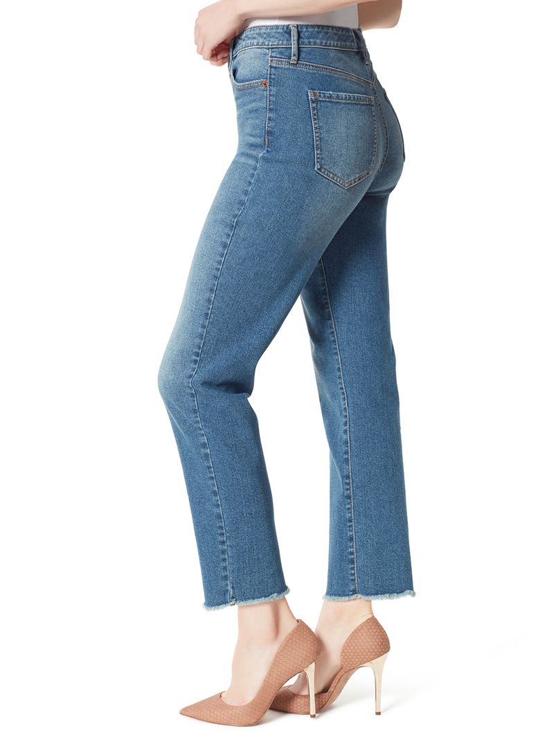 Women's Jessica Simpson Spotlight High Rise Straight Bottoms Blue | PCEHU-6231