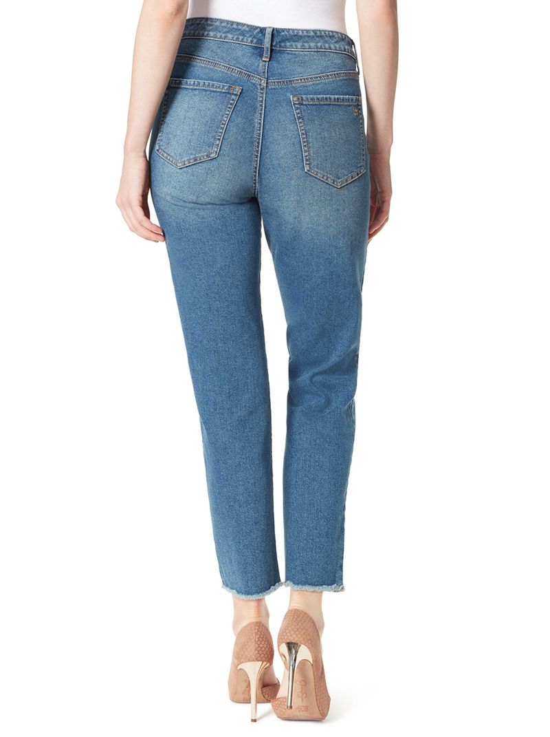 Women's Jessica Simpson Spotlight High Rise Straight Bottoms Blue | PCEHU-6231