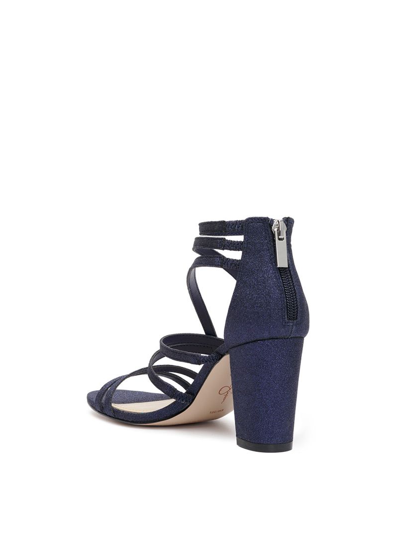 Women's Jessica Simpson Stassey Sandals Navy | BYLIT-4287