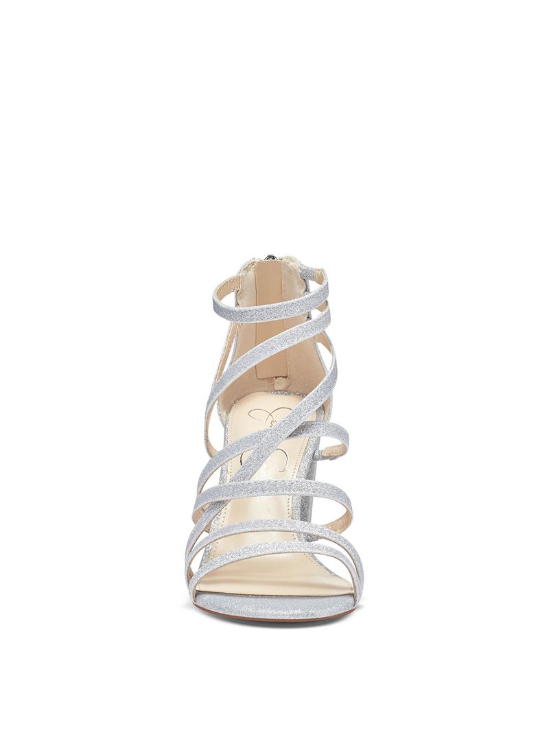 Women's Jessica Simpson Stassey Sandals Silver | XRQZO-6145