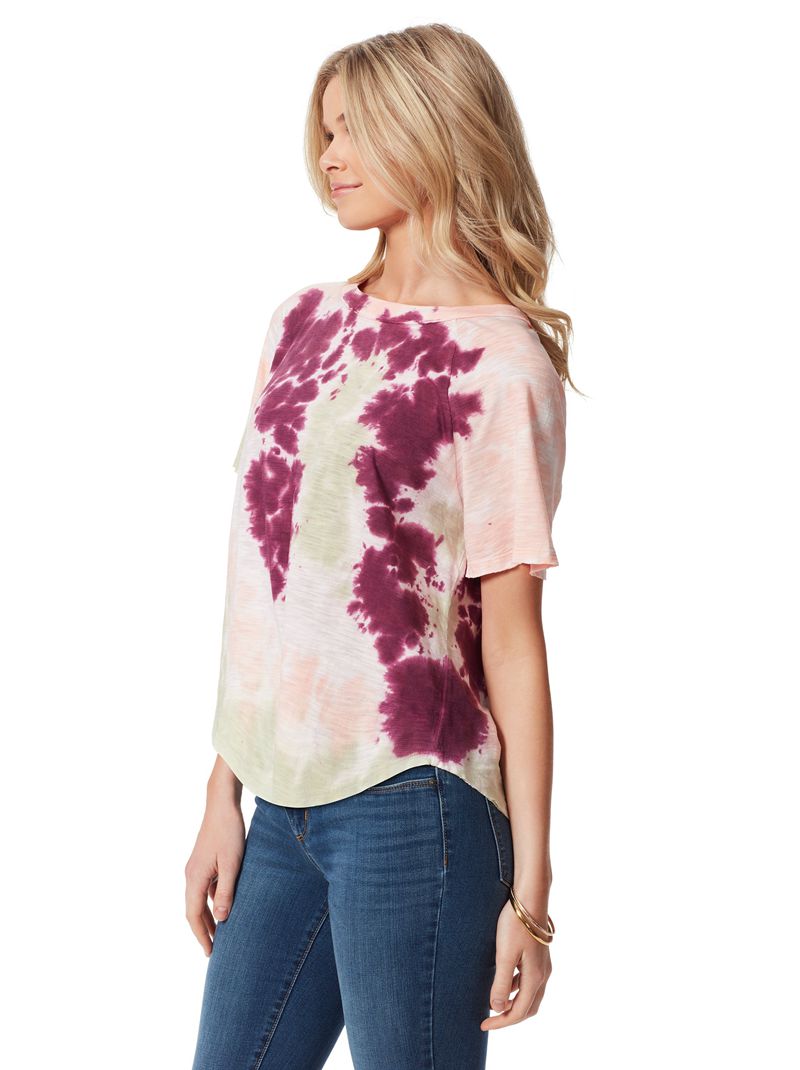 Women's Jessica Simpson Stevie Graphic T Shirts White / Purple | BXPYI-5318