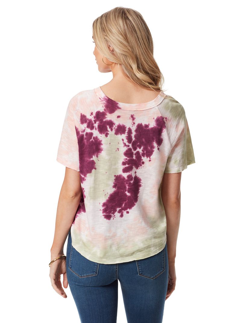 Women's Jessica Simpson Stevie Graphic T Shirts White / Purple | BXPYI-5318