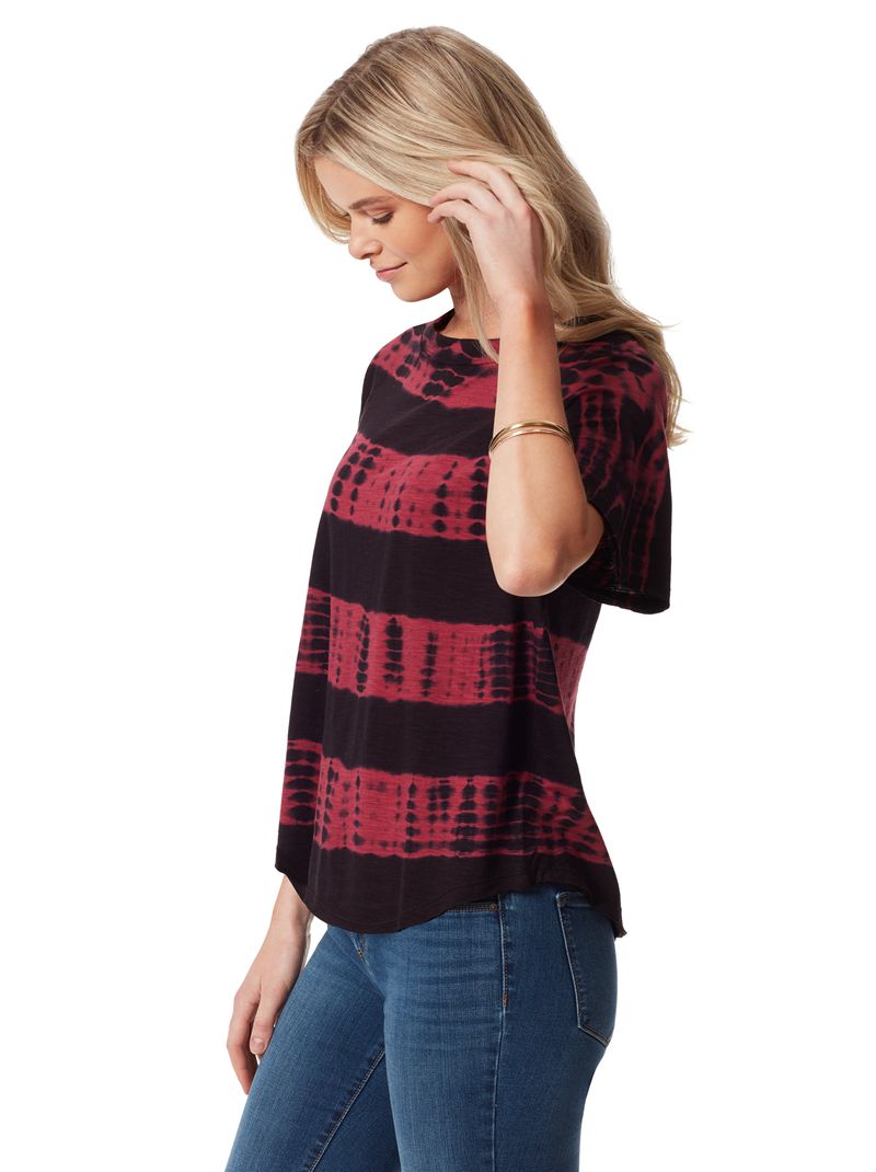 Women's Jessica Simpson Stevie Graphic Tops Burgundy | VFXMH-5169