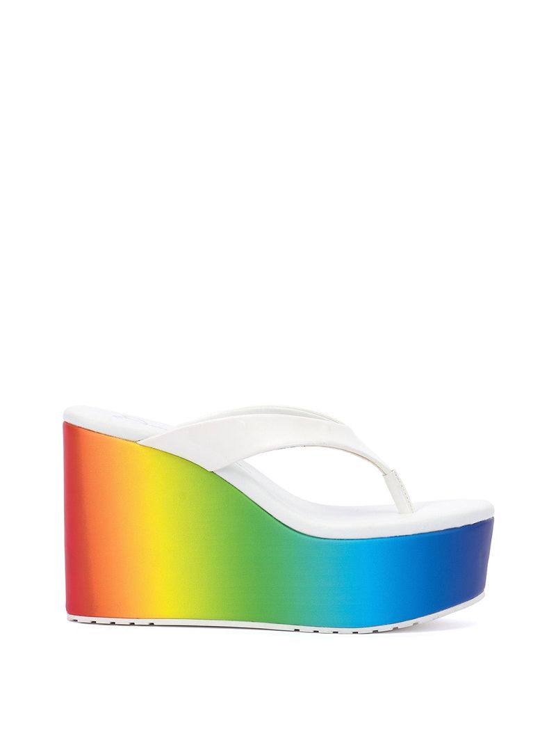 Women\'s Jessica Simpson Stilla Slides Multicolor White | MDZSR-0582