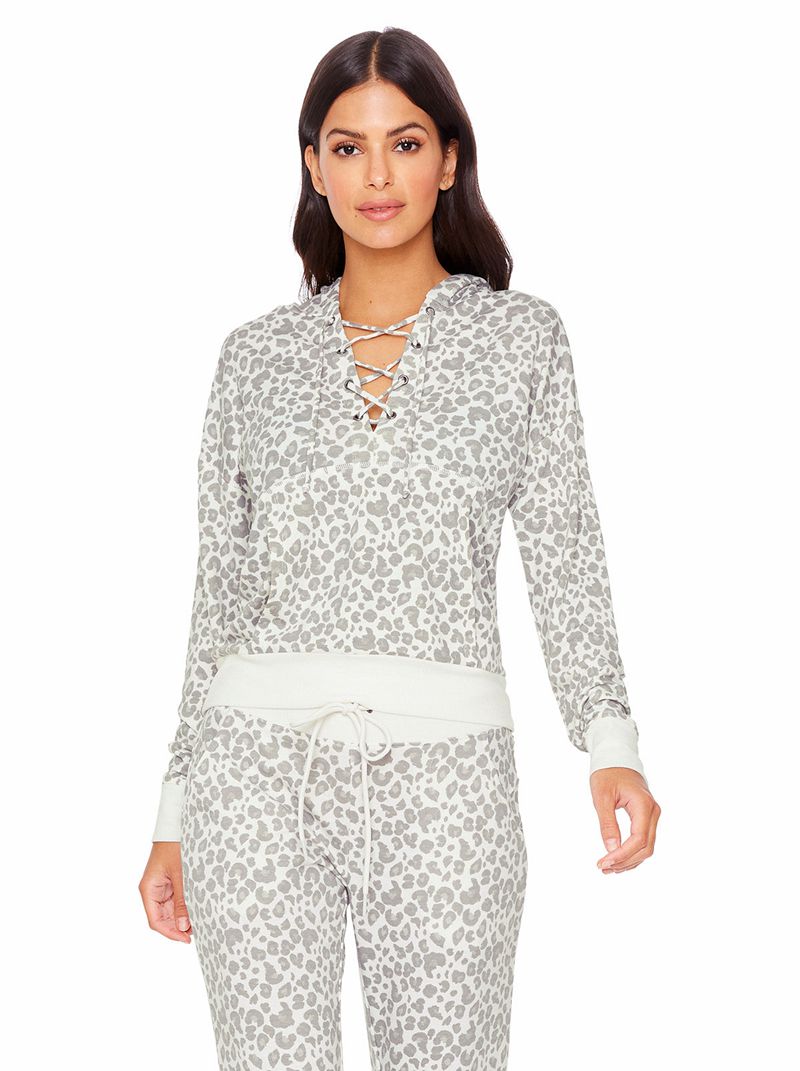 Women\'s Jessica Simpson Sunnyside Loungewear Silver Leopard | AKWPS-8624