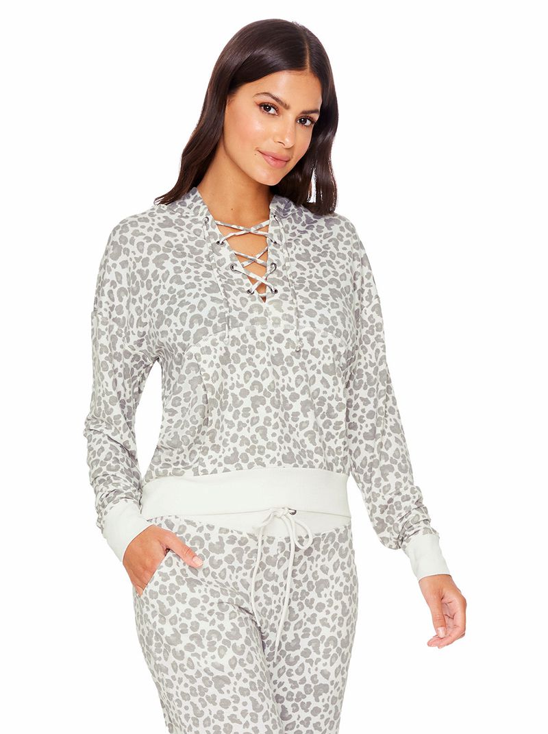 Women's Jessica Simpson Sunnyside Loungewear Silver Leopard | VWBMI-7856